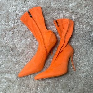 Orange boots